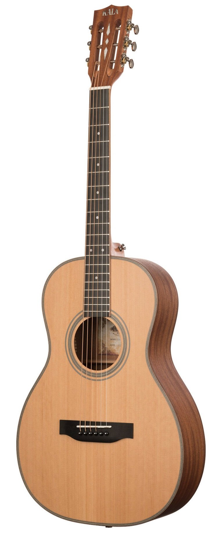 KALA KA-GTR-PLR - Solid Cedar Top Parlor Guitar, with Bag