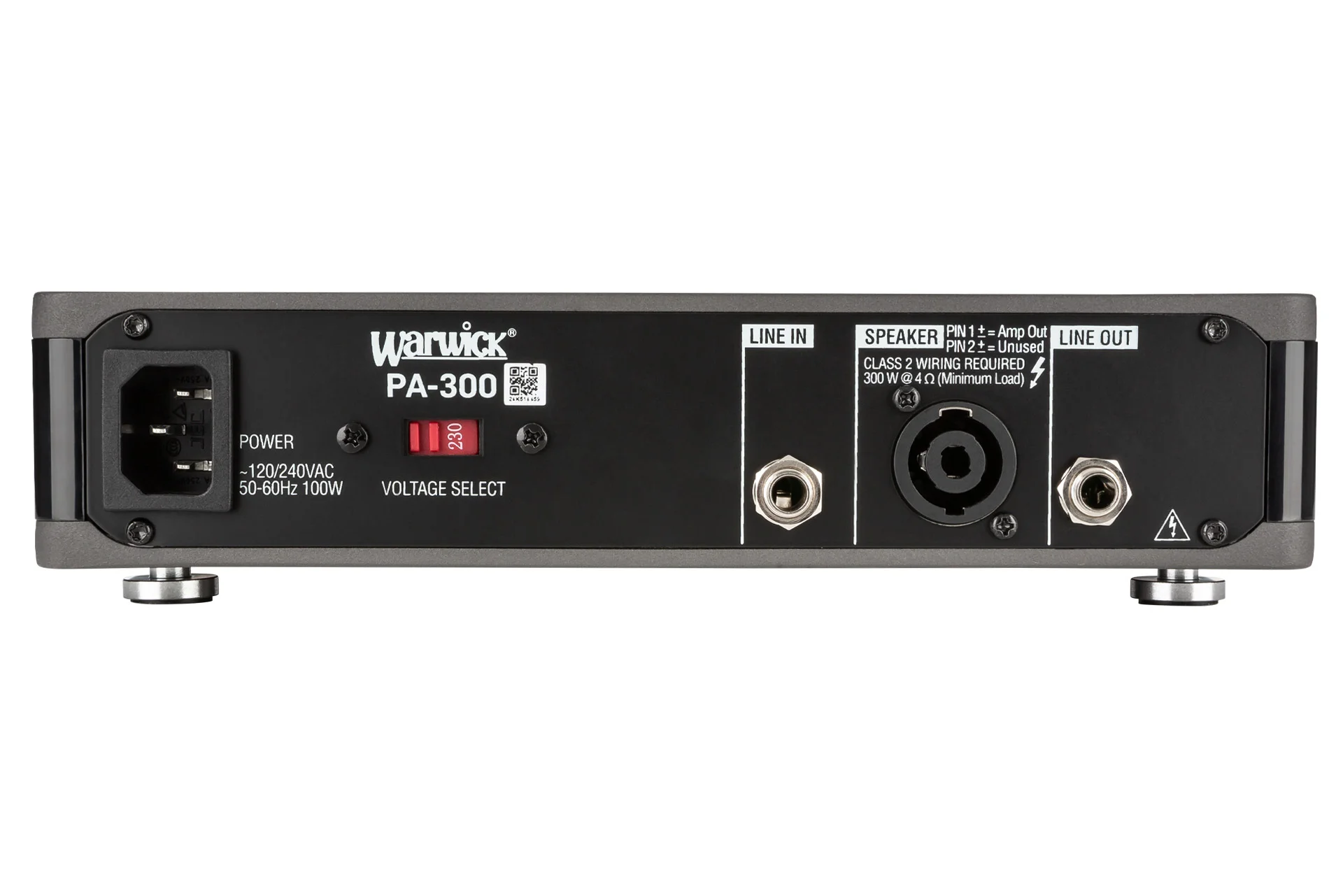 Stage Series PA 300 Bass Power Amp Head with 4-Band Equalizer, 300 Watt