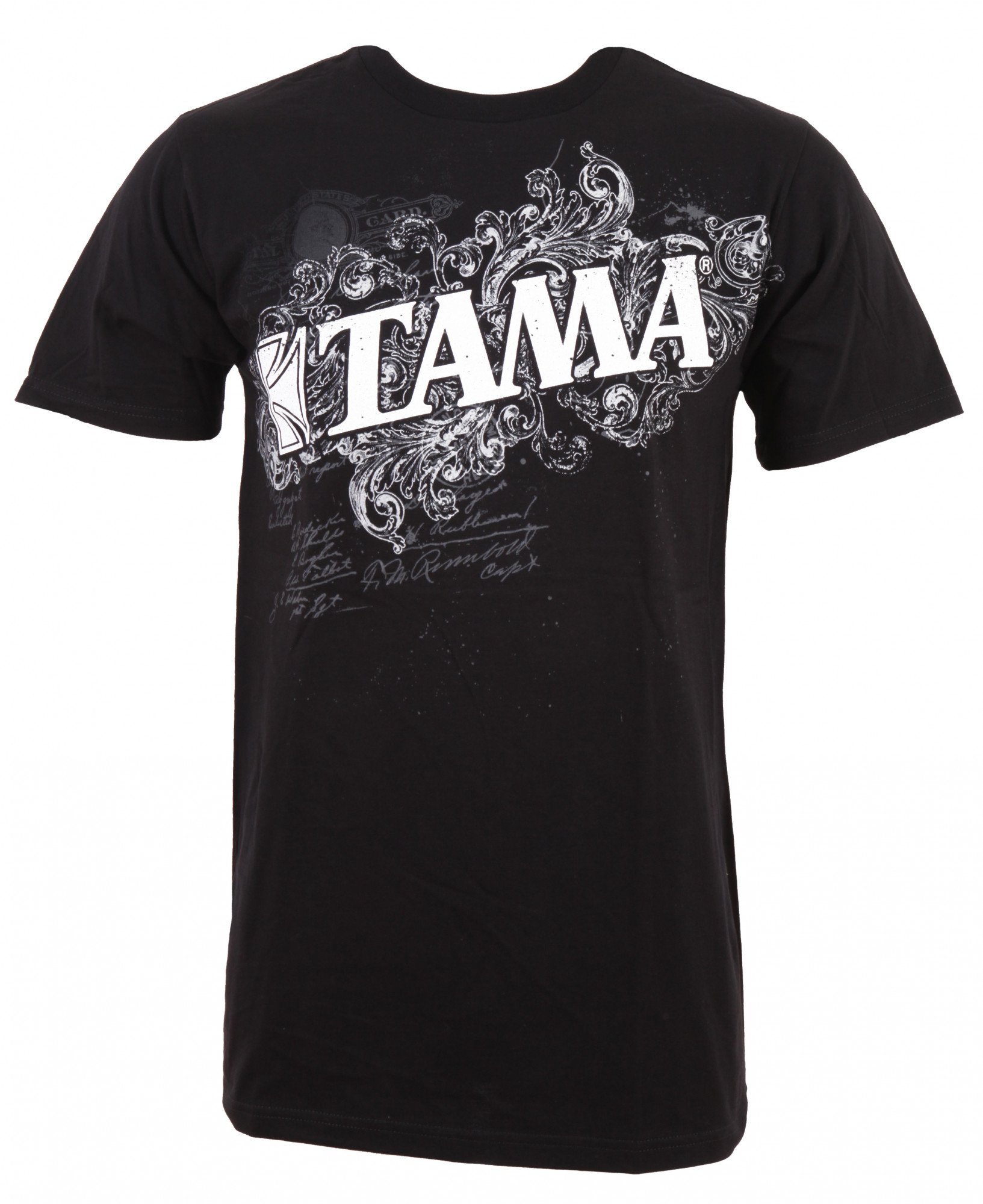 T-Shirt in schwarz mit Flourish Tee Print - L