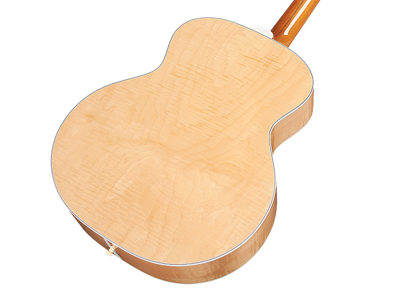 Akustikgitarre, Ahornholz, Naturfarben, Korpusdecke, Hochglanzlack