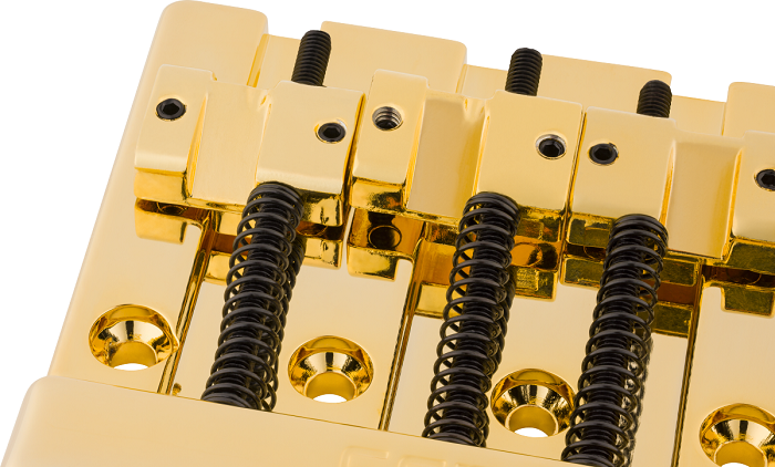 Fender HiMass 4-String Bass Bridge Assembly With Brass Saddles Gold