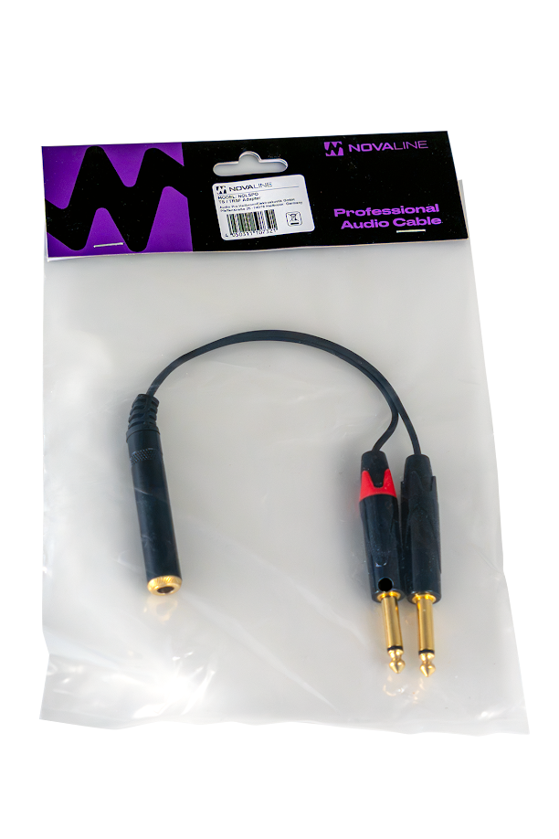 Audioadapterkabel, Y-Kabel, Klinkenbuchse, Doppelstecker, Schwarzes Kabel