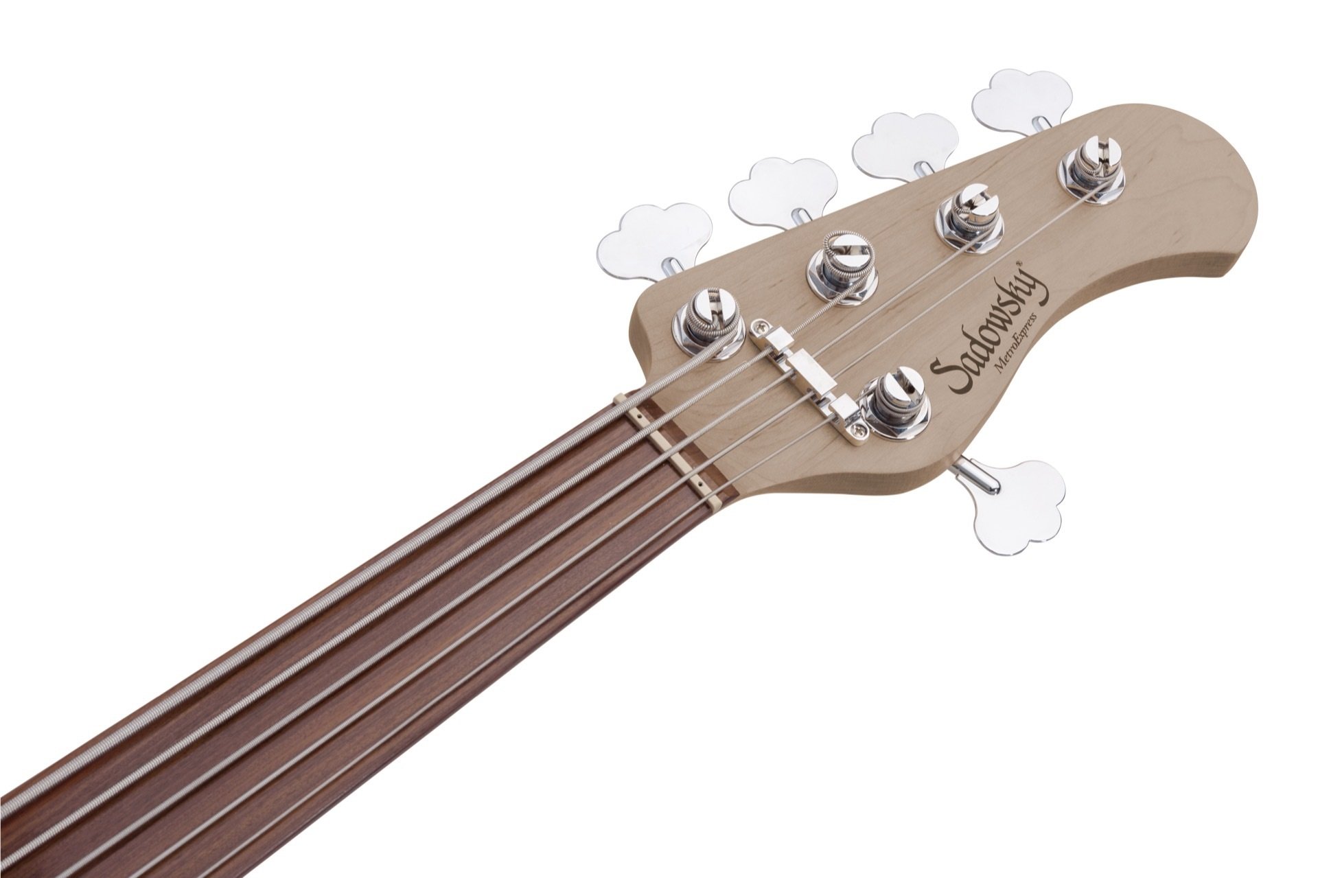 MetroExpress 21-Fret Hybrid P/J Bass, Morado Fingerboard, 5-String, Fretless - Solid Black High Poli