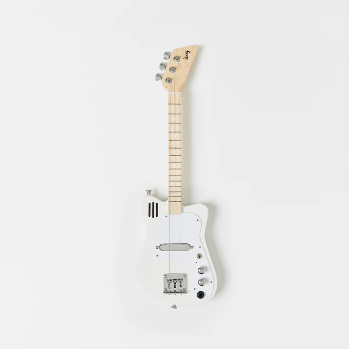 Mini Electric Guitar White 3-String