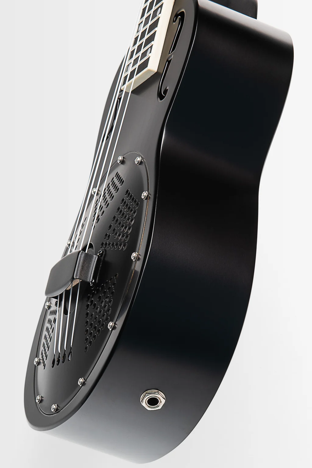 Matte Black Tenor Resonator Ukulele