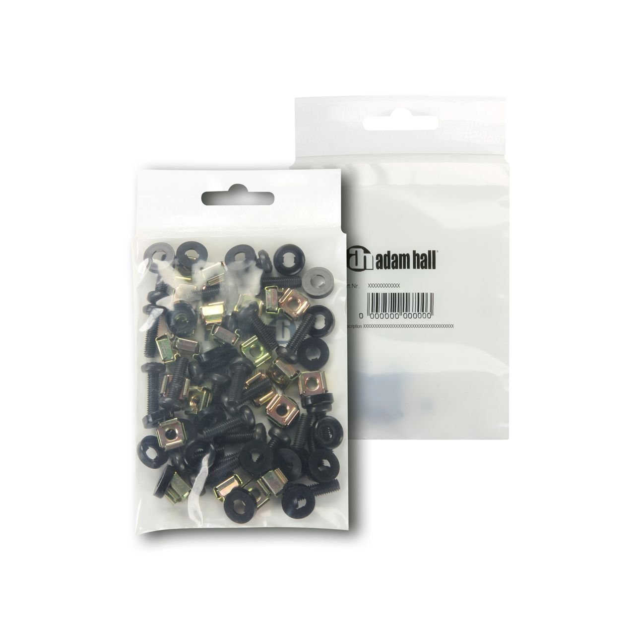 24er Set Schrauben M6 x 20 mm mit Käfigmutter und Unterlegscheibe im Beutel