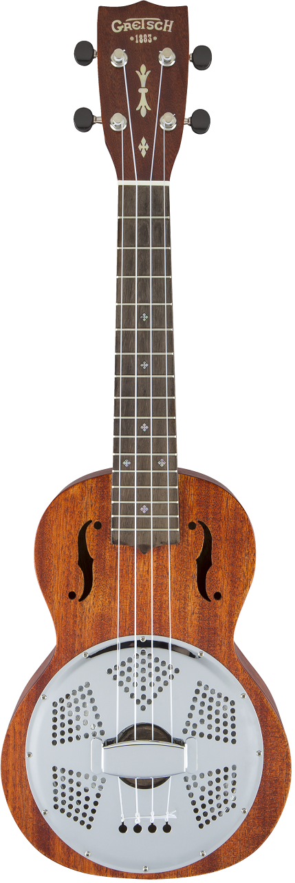 G9112 Resonator-Ukulele Biscuit Cone, Honey Mahogany Stain