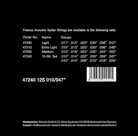 Phosphor Bronze Acoustic Guitar String Set - 12-String 010-047