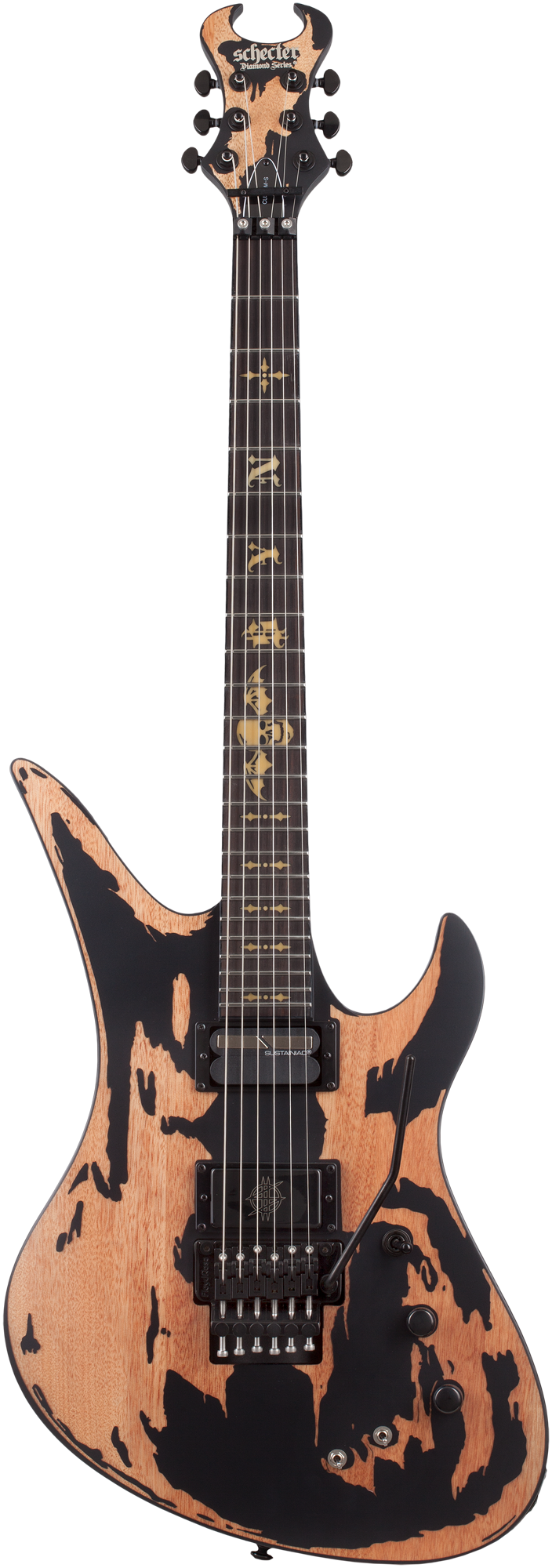 Synyster Gates Custom-S Distressed Satin Black  E-Gitarre