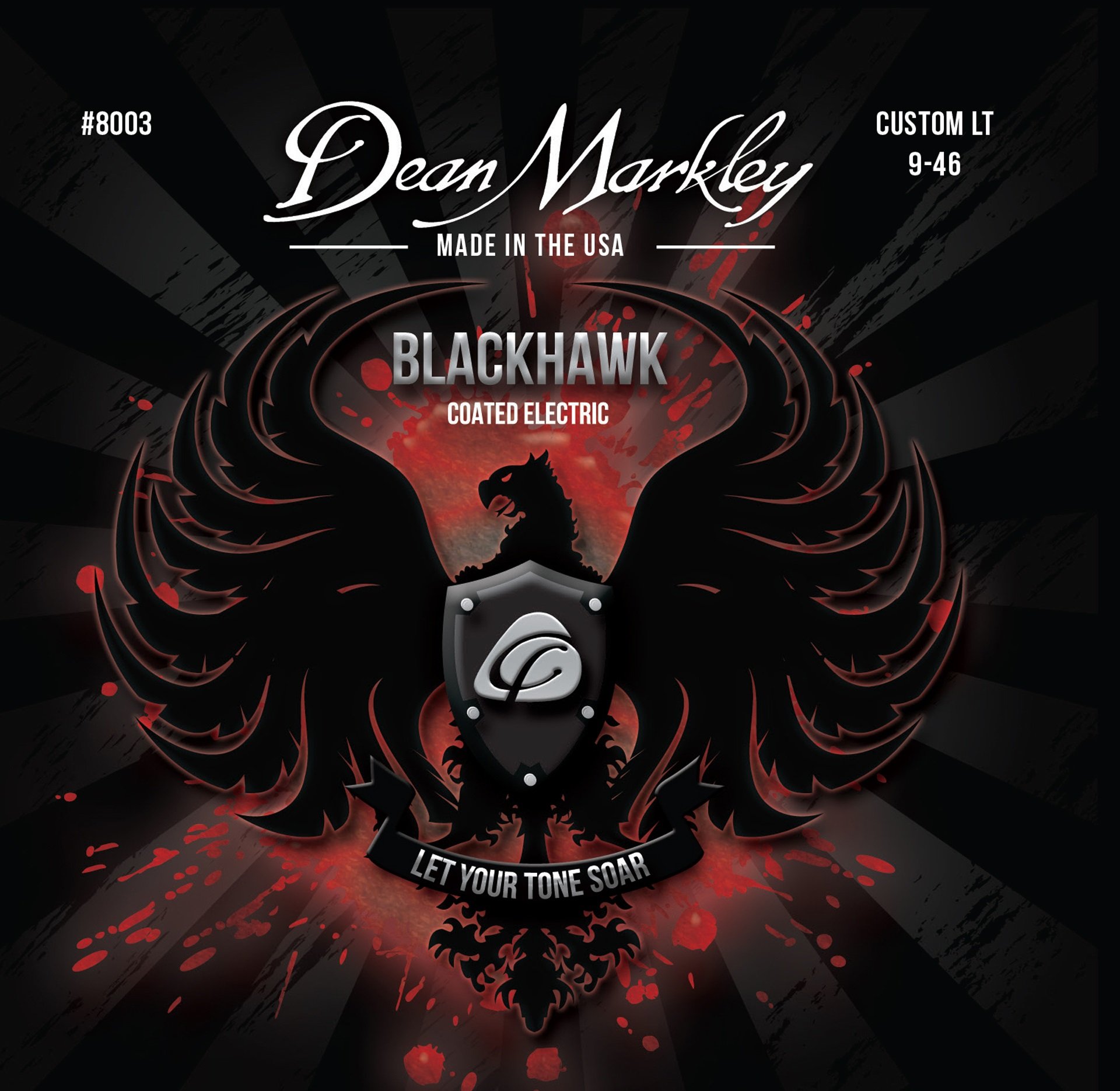 Blackhawk - 8003 - Coated Electric Guitar String Set, Custom Light, .009-.046