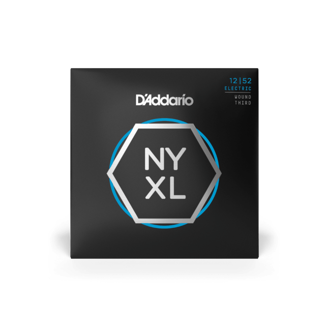NYXL1252W Nickel Wound Electric Guitar Strings, Light Wound 3rd, 12-52