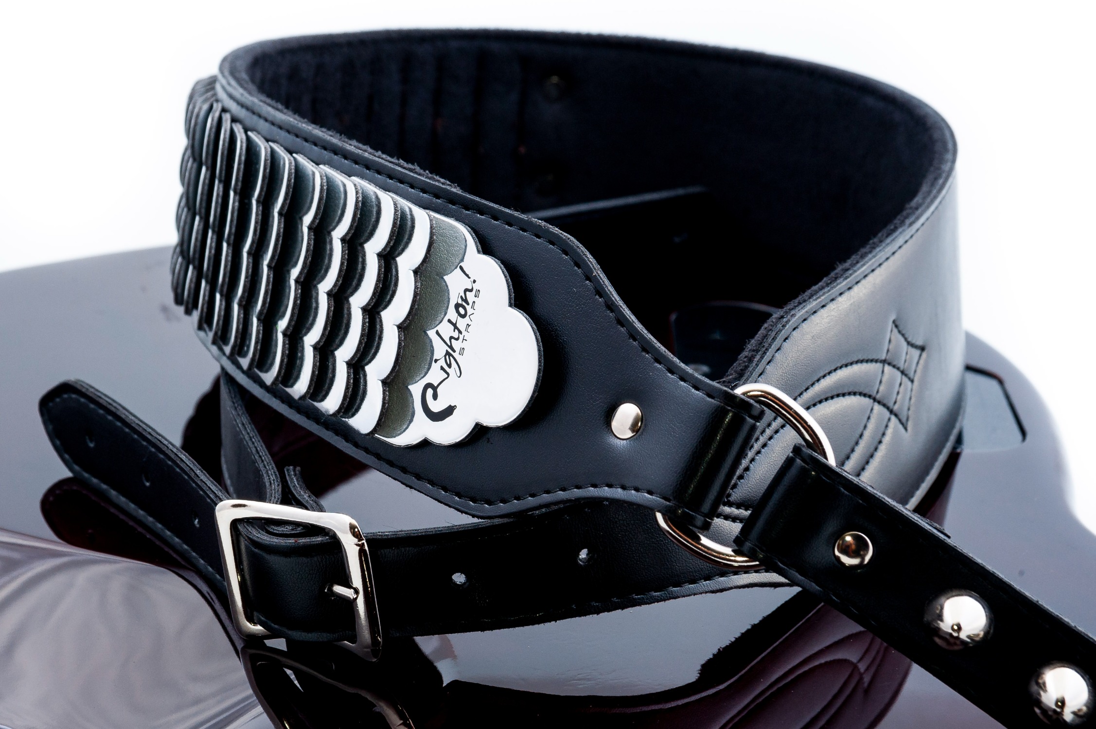 JL PYTHON black Guitar Strap  