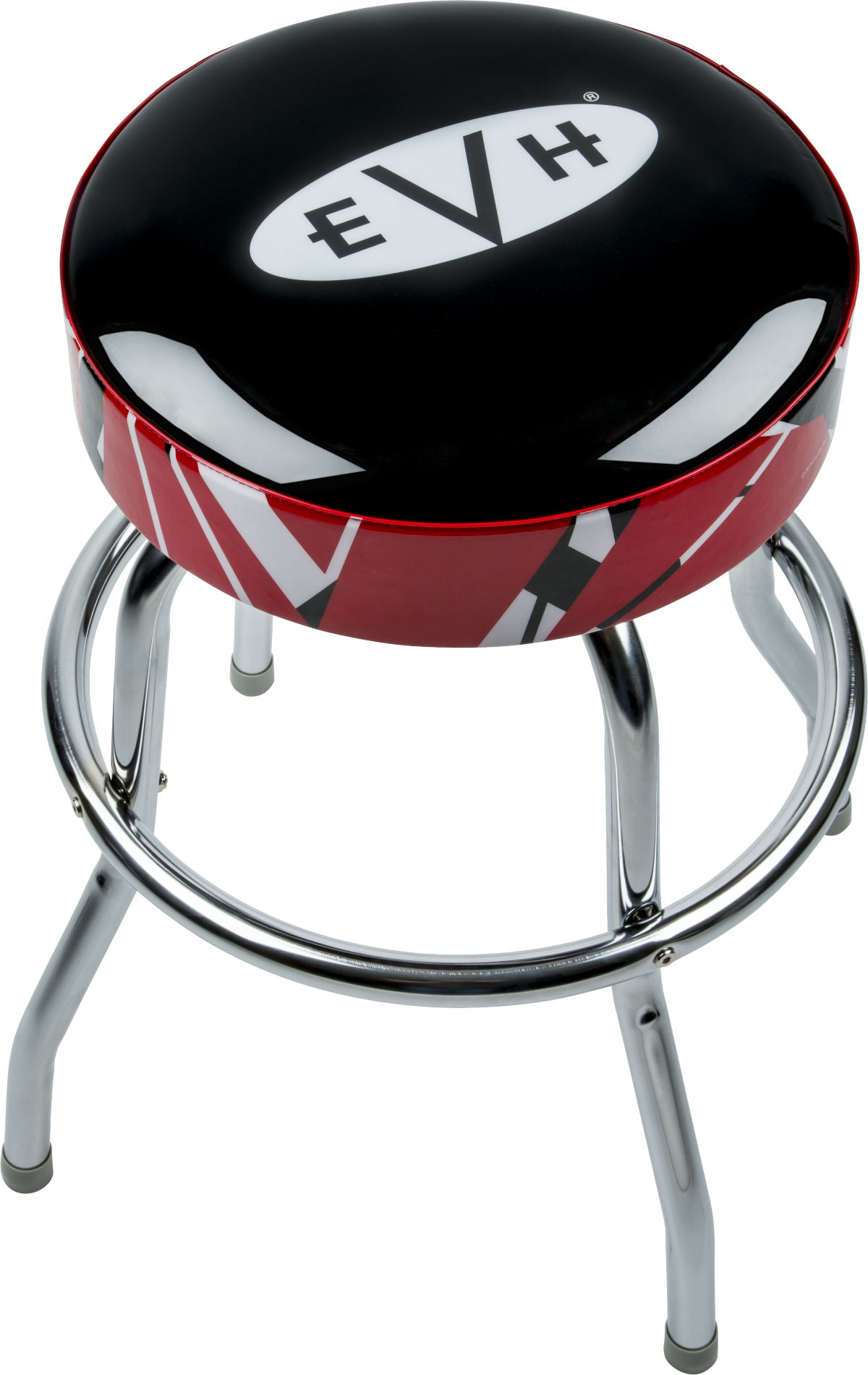 Logo Barstool with Striped Trim 25"