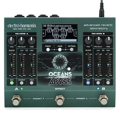 Gitarren-Effektpedal, Reverb-Pedal, Stereo-Effekt, Doppelkanal, Metallgehäuse