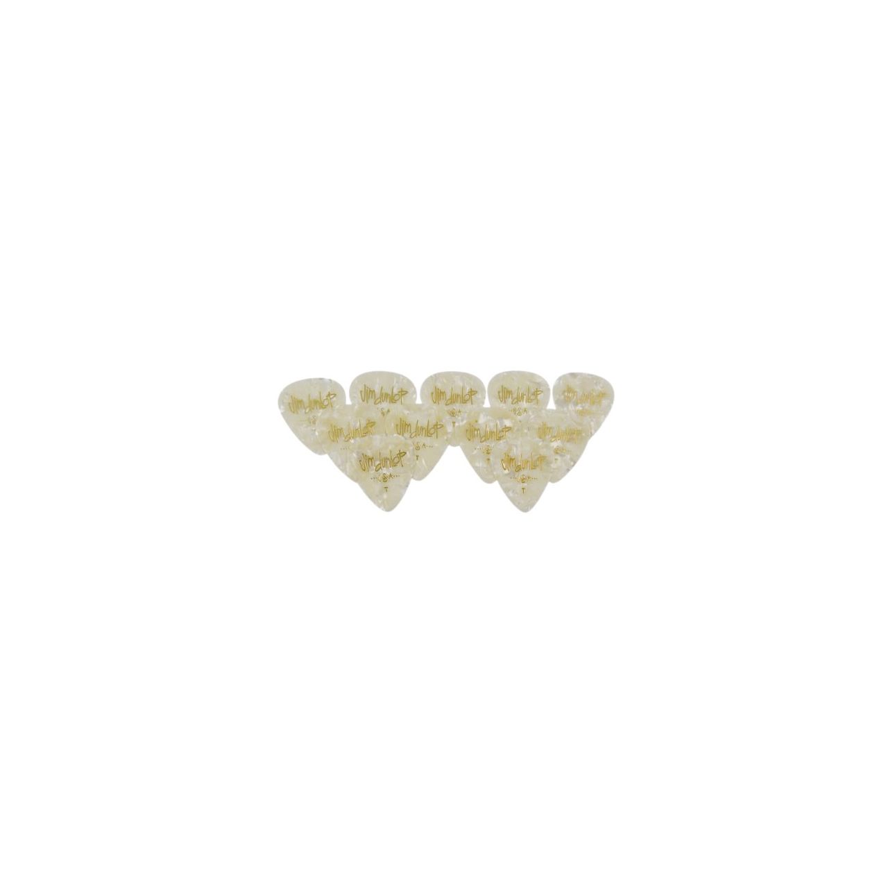 Genuine Celluloid Classic picks 12 Stück Weiß Perloid HEAV