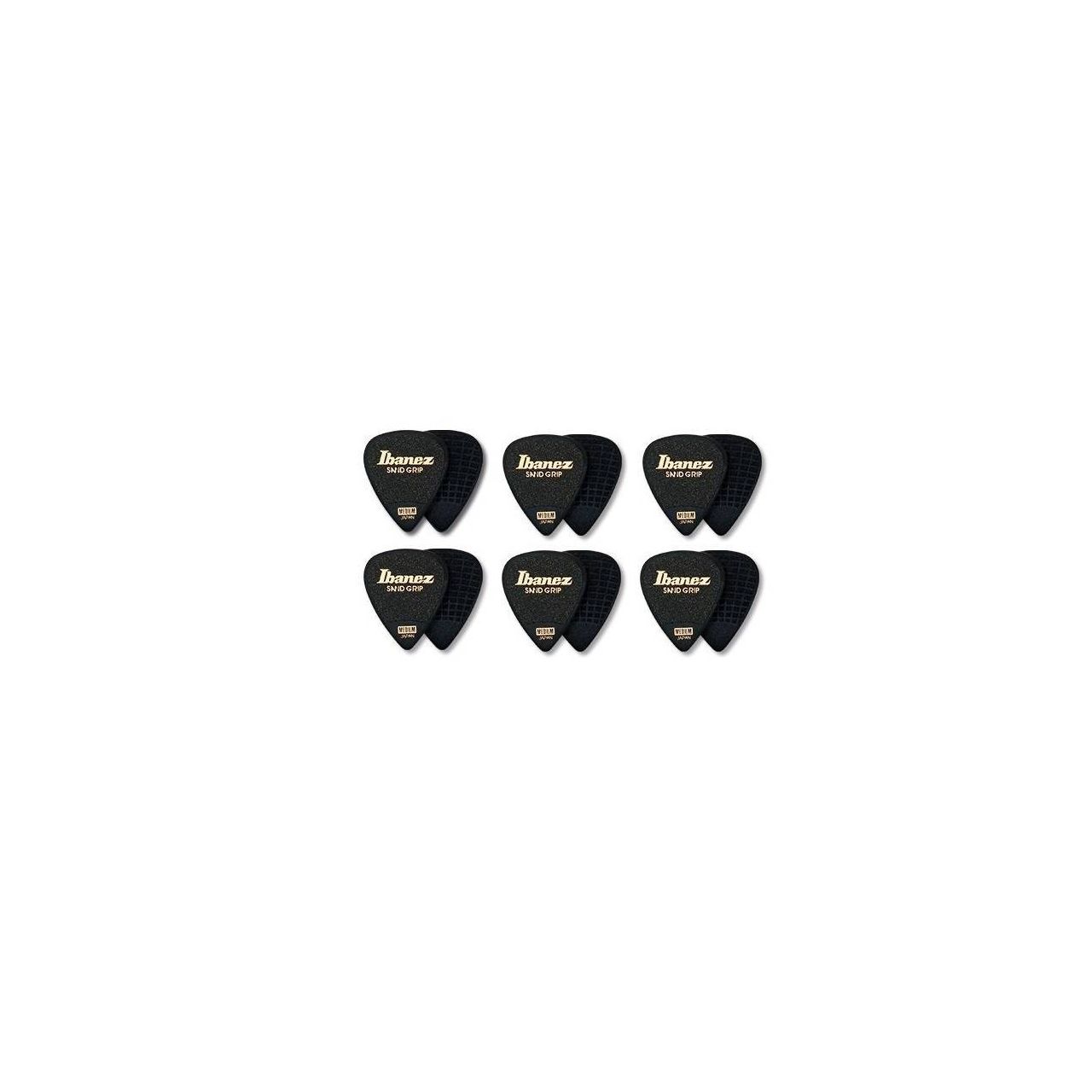 Flat Pick Sand Grip schwarz (6 Stück)