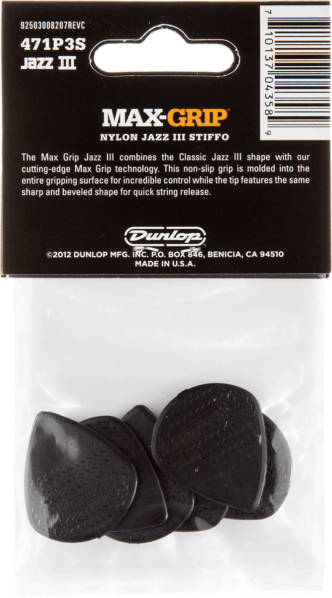 Max Grip Jazz III Stiffo Player's Pack (6 Stck.)