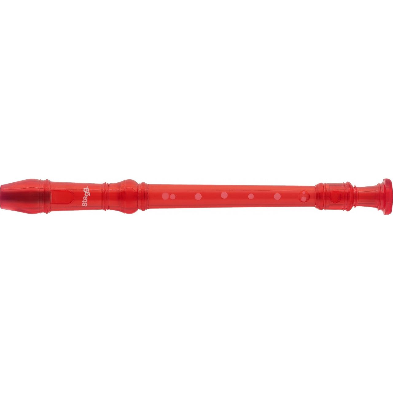 Sopranblockflöte barock transparent rot