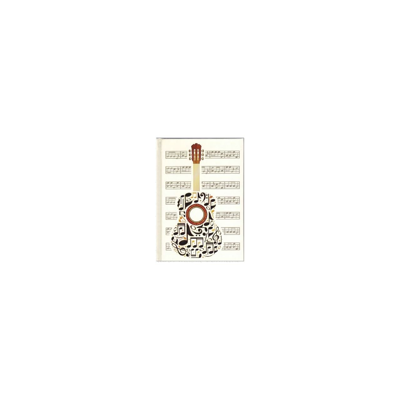 Notizbuch A5 "Gitarre & Noten" cream