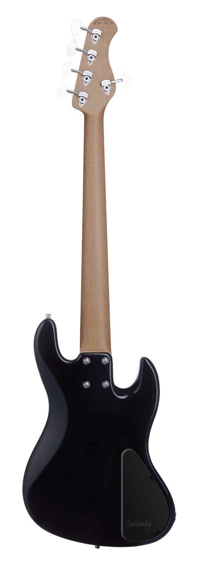 MetroExpress 21-Fret Hybrid P/J Bass, Morado Fingerboard, 5-String, Fretless, Lefthand - Solid Black