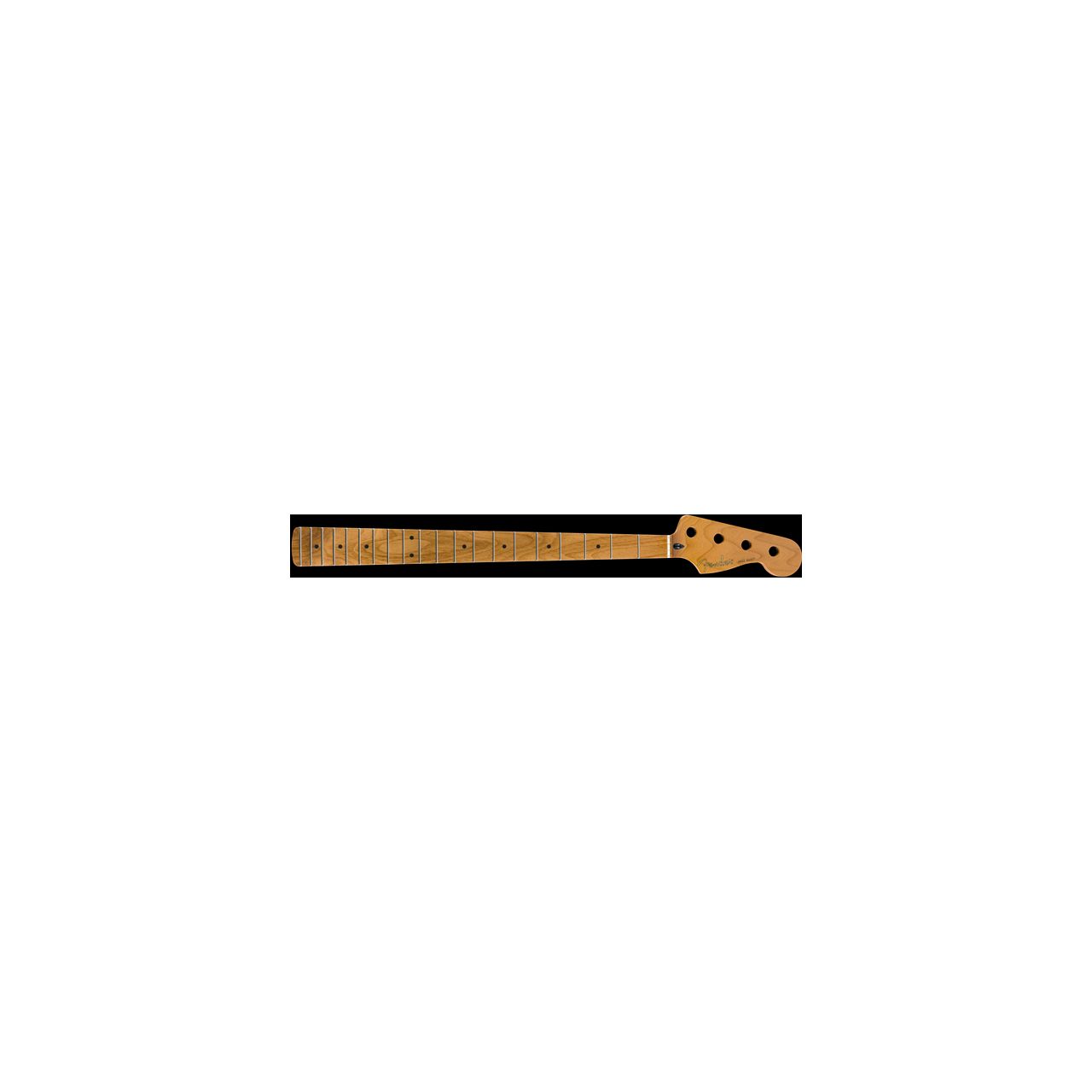 Roasted Maple Jazz Bass Neck, 20 Medium Jumbo Frets, 9.5", Maple, C Shape 
