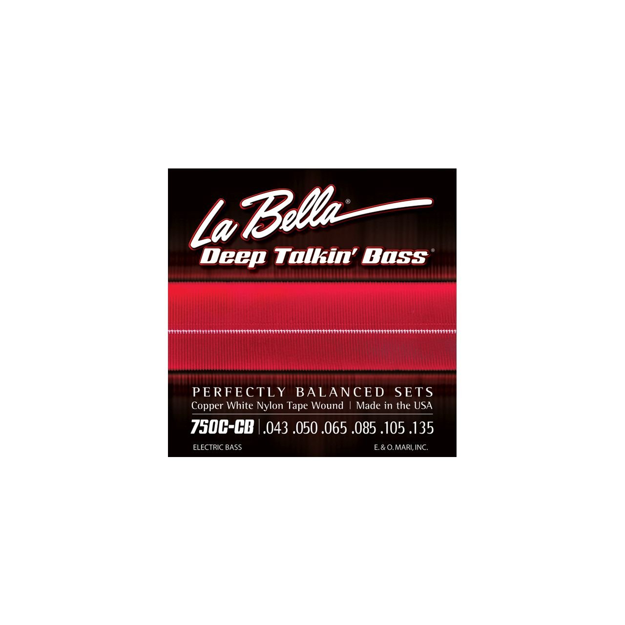 750CCB Copper White Nylon 043/135 - Saitensatz für 6-Saiter Bass
