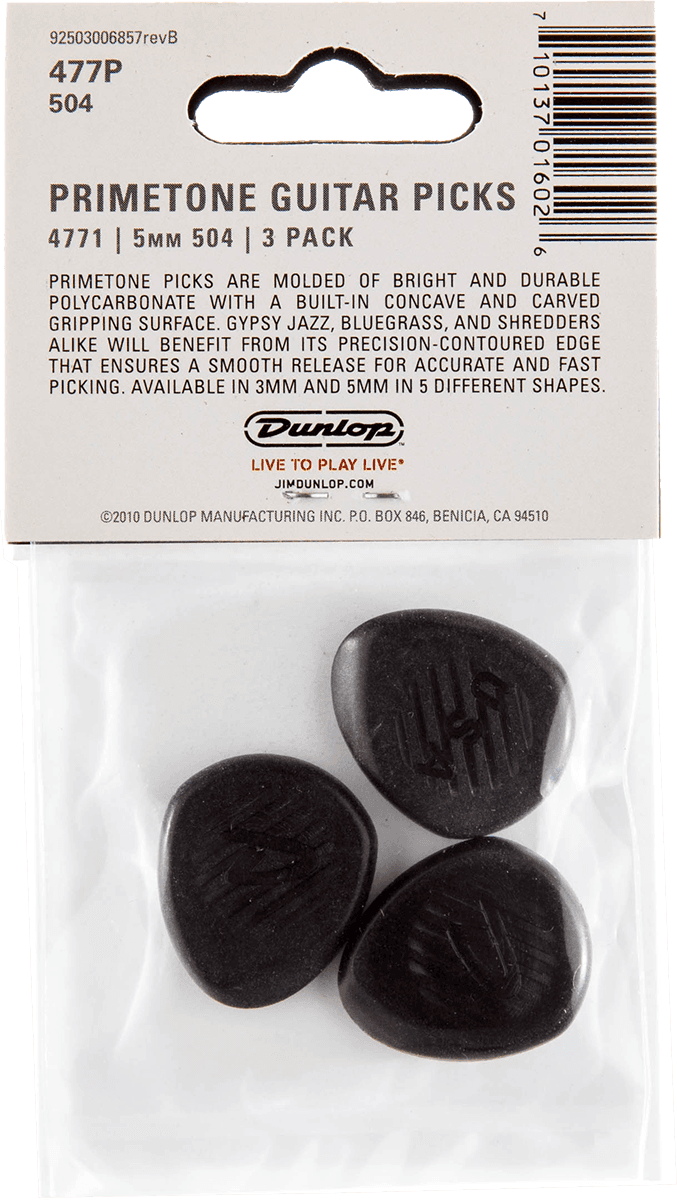 Primetone picks, Player's Pack 3 Stück schwarz, 5 mm