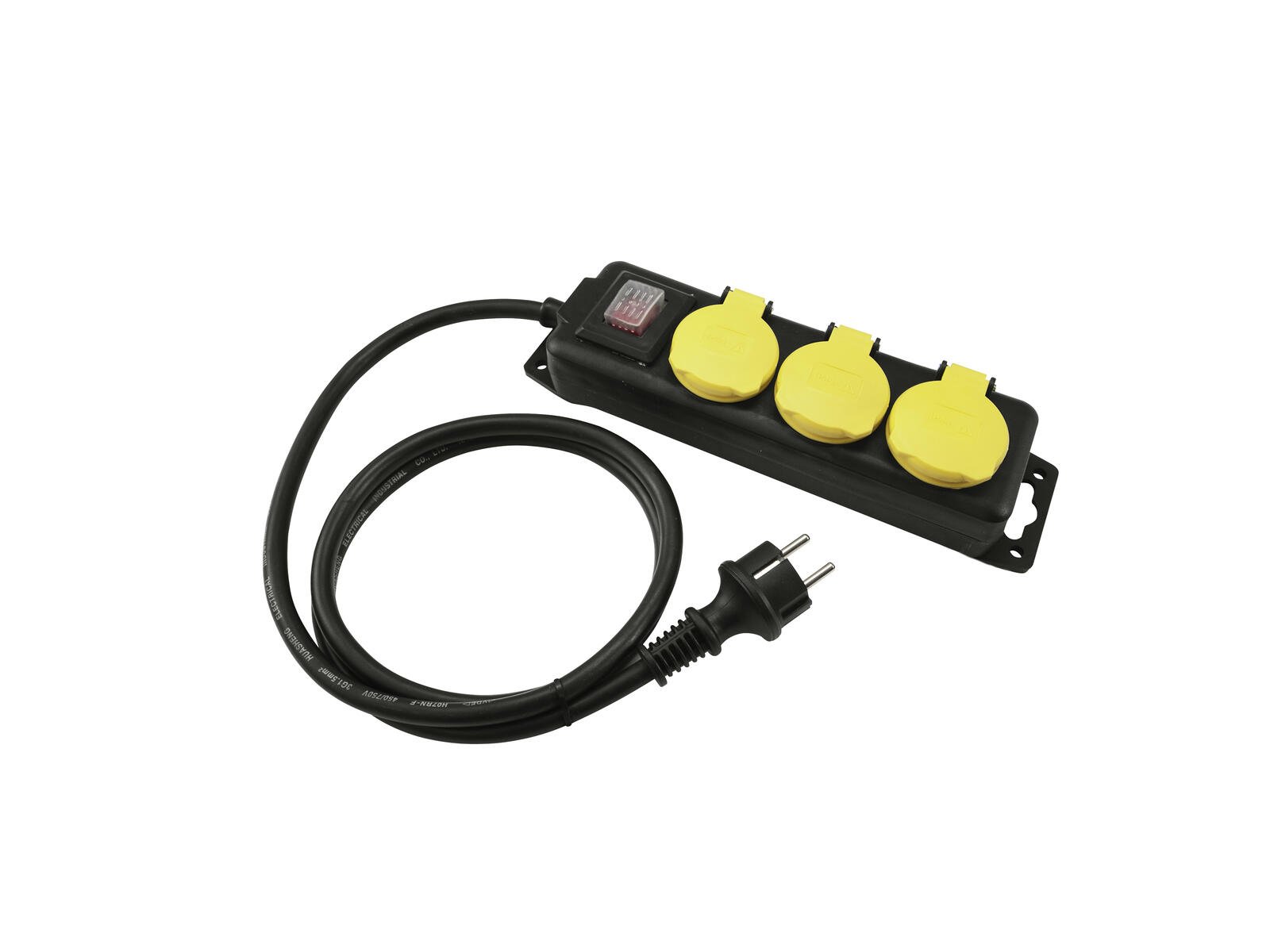 Steckdosenleiste 3-fach IP44 sw 3m