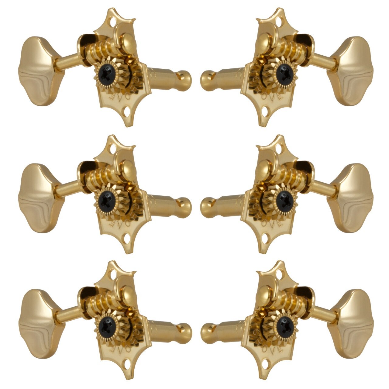 V97G Original Sta-Tite Machine Head, Vertical - Guitar Machine Heads, 3 + 3 - Gold