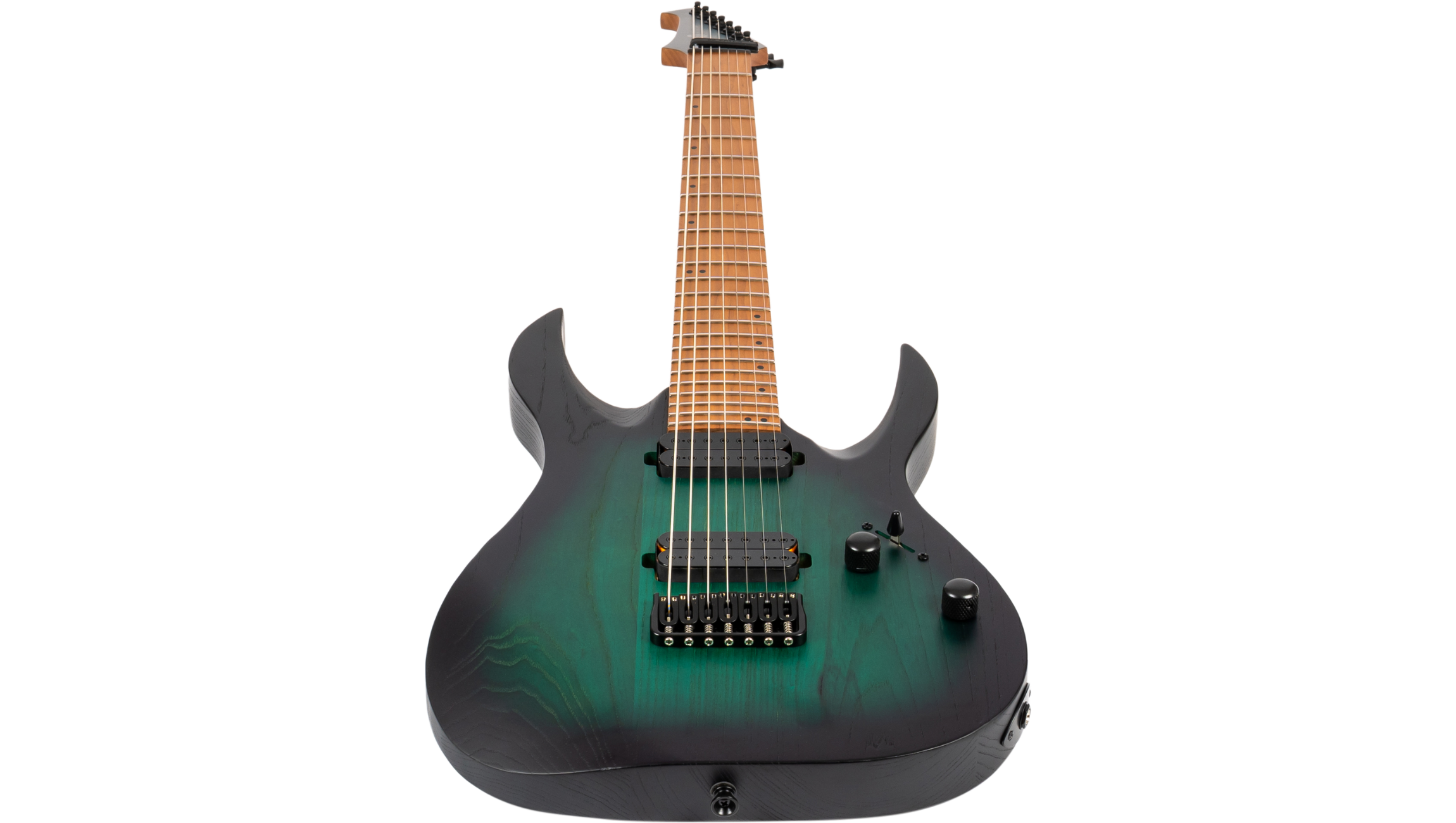 S-607 AGR 7-String E-Gitarre Swamp Ash Green Stainless Steel