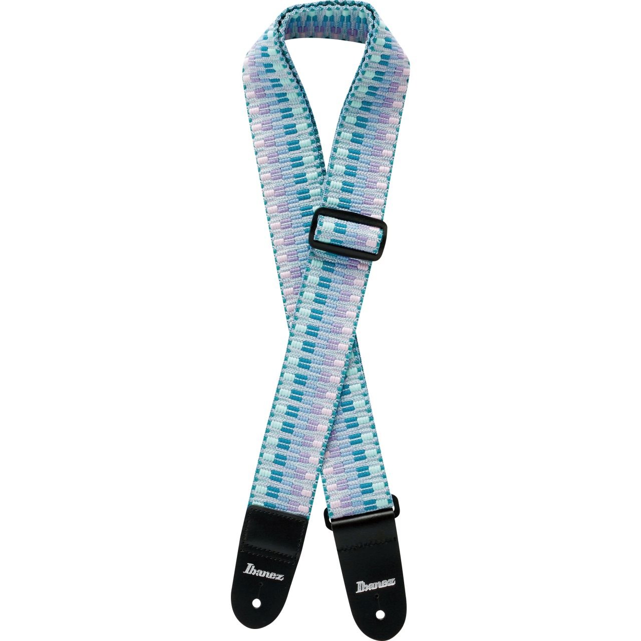 GSB50-C5 Gitarrengurt mint green/purple geflochten