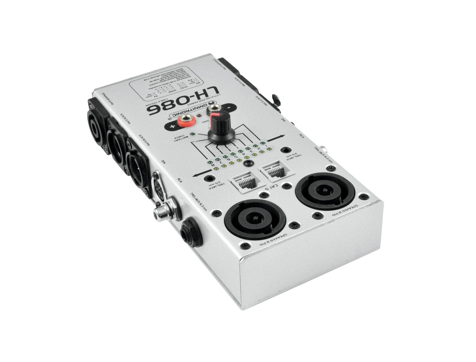 LH-086 Kabeltester für XLR, Klinke, CAT5, DIN, Cinch, Speaker