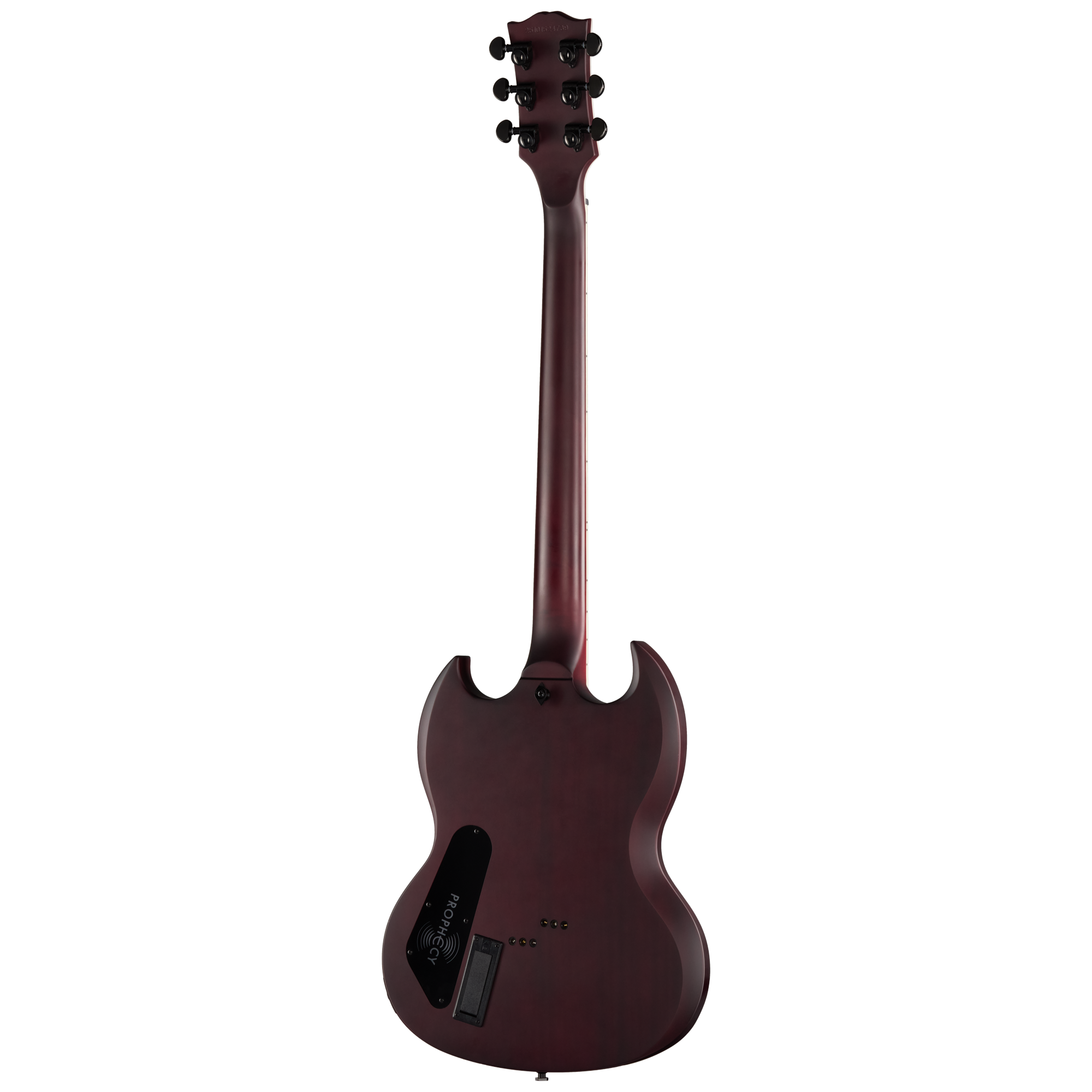 E-Gitarre, Mahagonikorpus, Dunkelrot, SG-Korpusform, Sechs Saiten