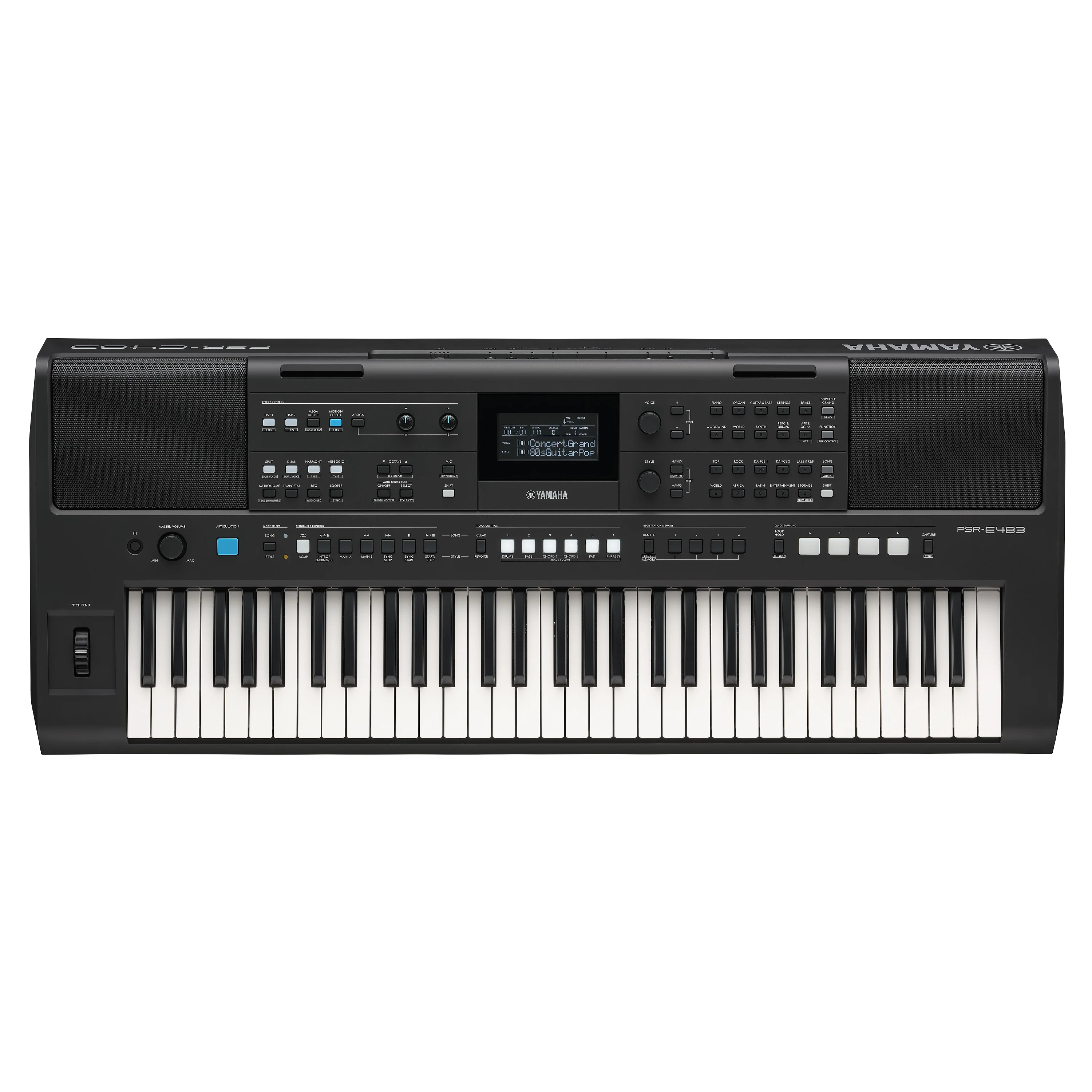 Yamaha PSR-E483 Obenansicht