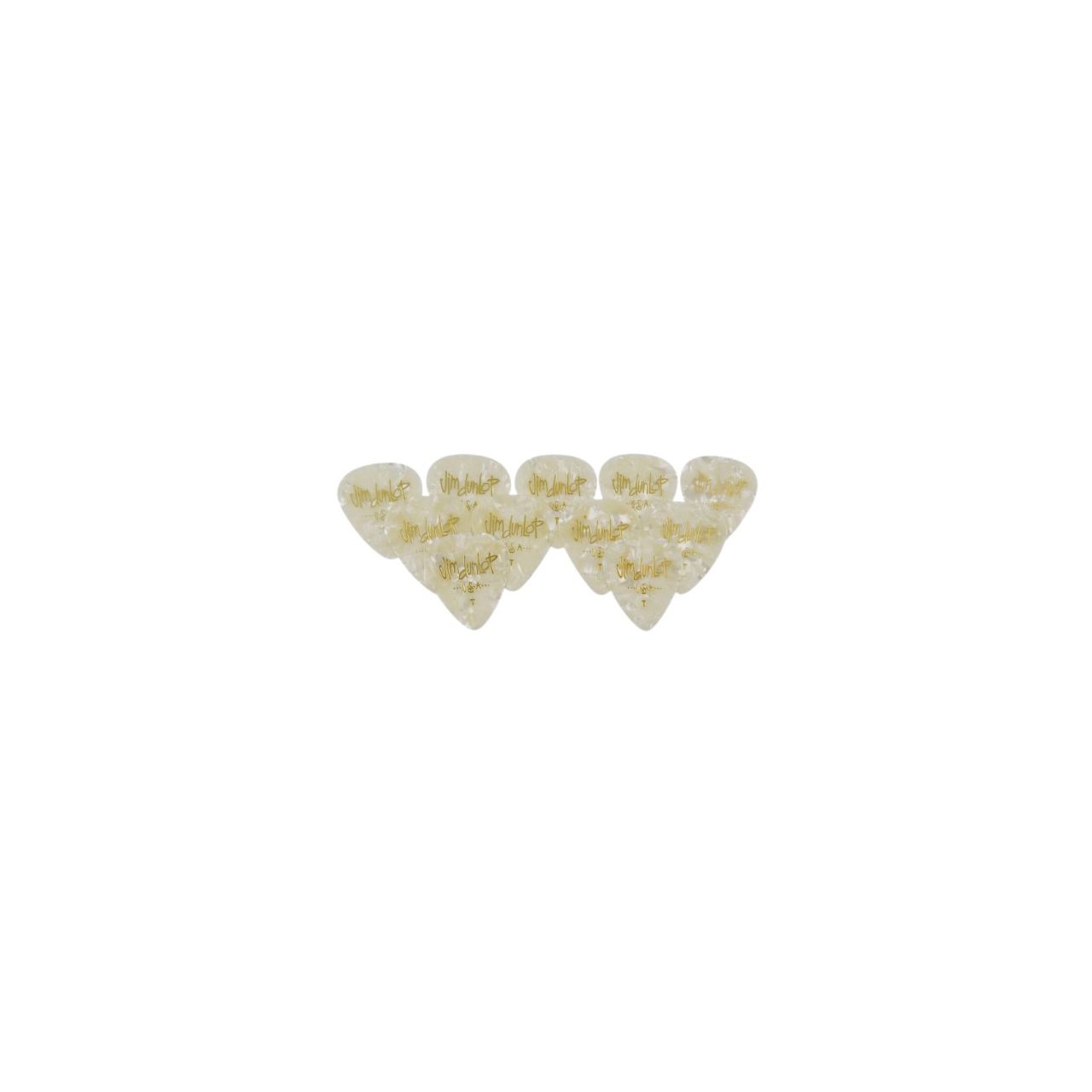 Genuine Celluloid Classic picks 12 Stück Weiß Perloid Thin