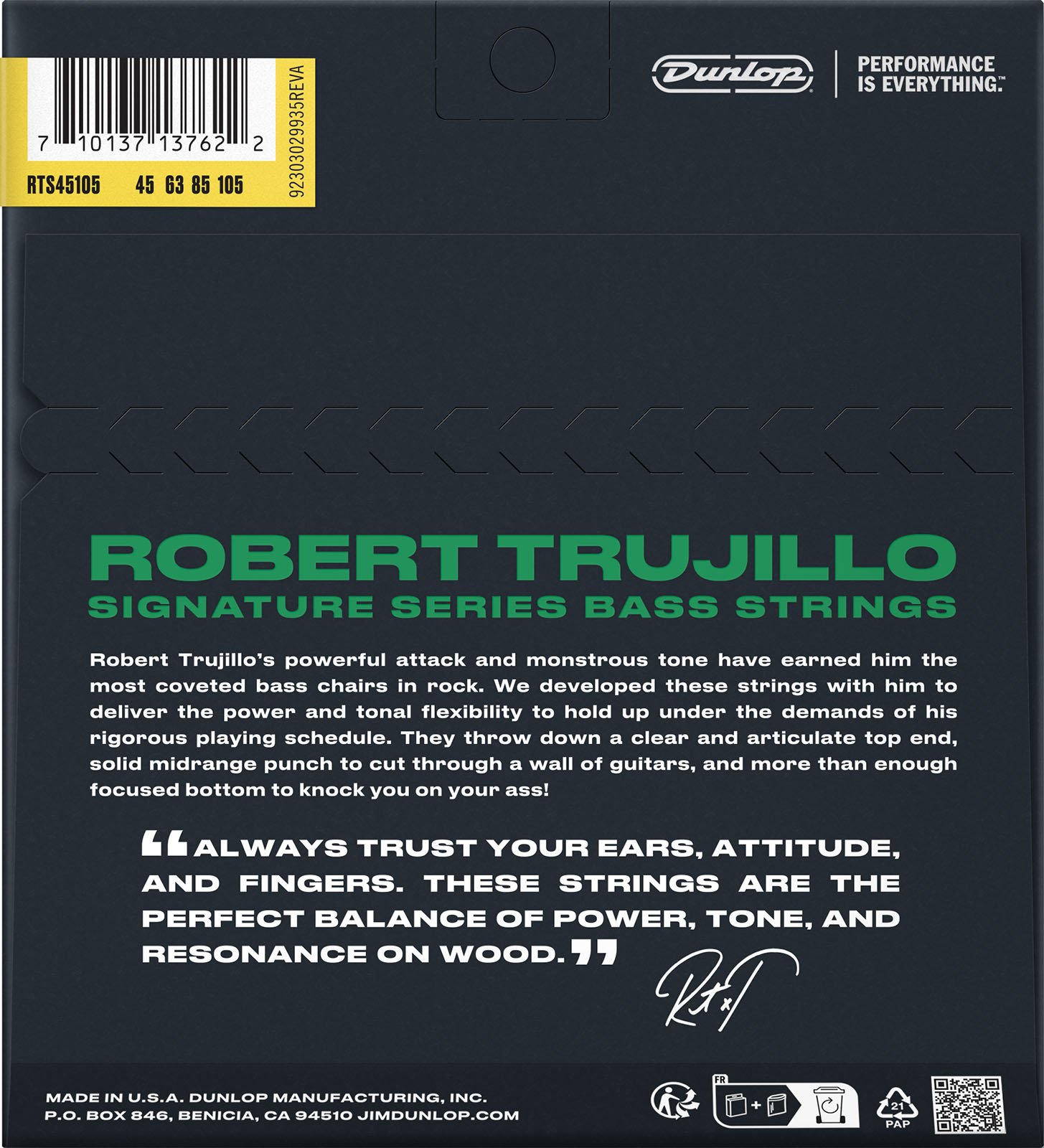 RTN45105 Robert Trujillo, Nickel Wound, Bass Strings 45-105