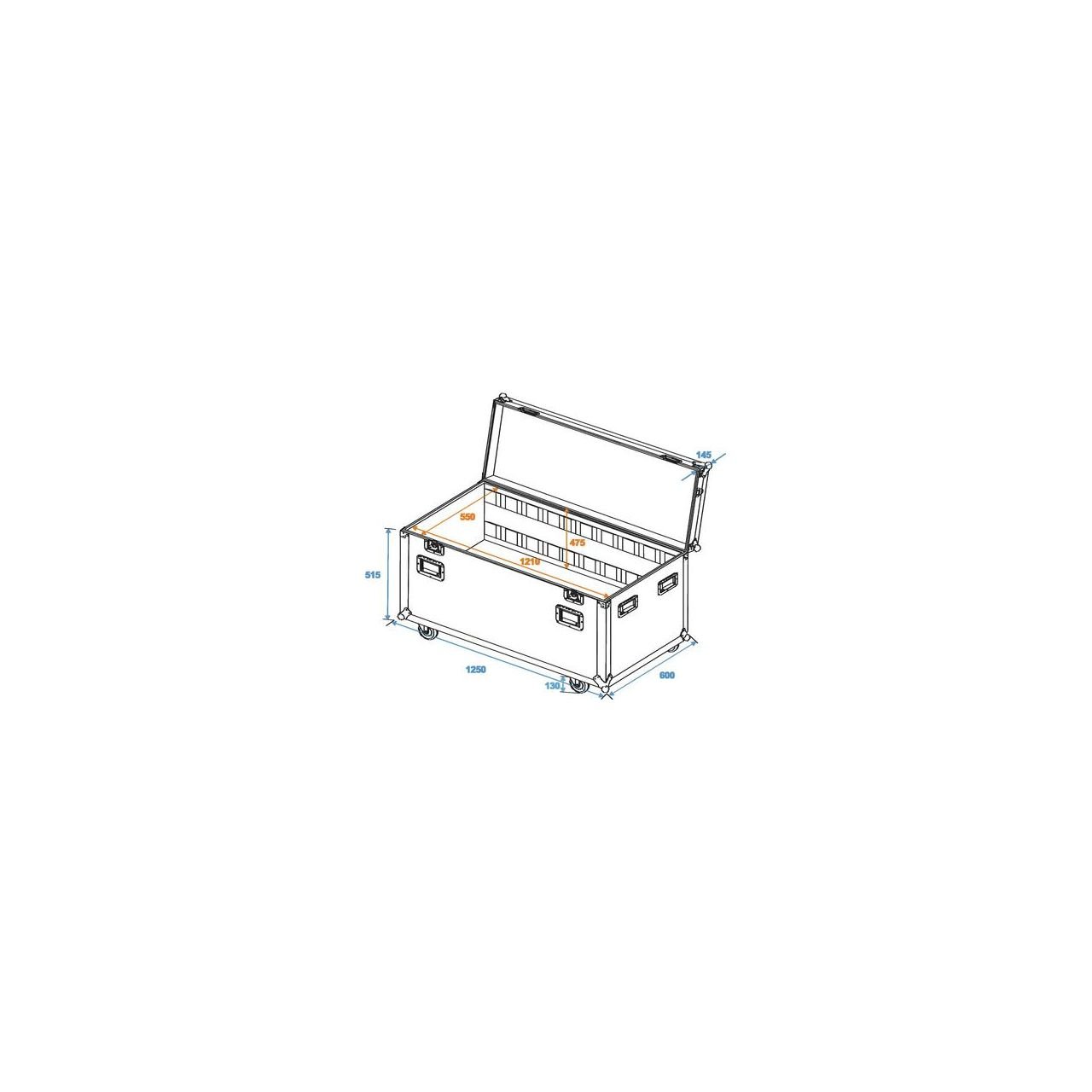 Universal-Tour-Case 120cm mit Rollen
