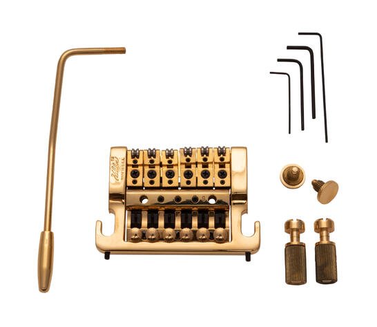 2200 - Stud Mount Guitar Tremolo (Steel Cam / Steel Saddles) - Gold
