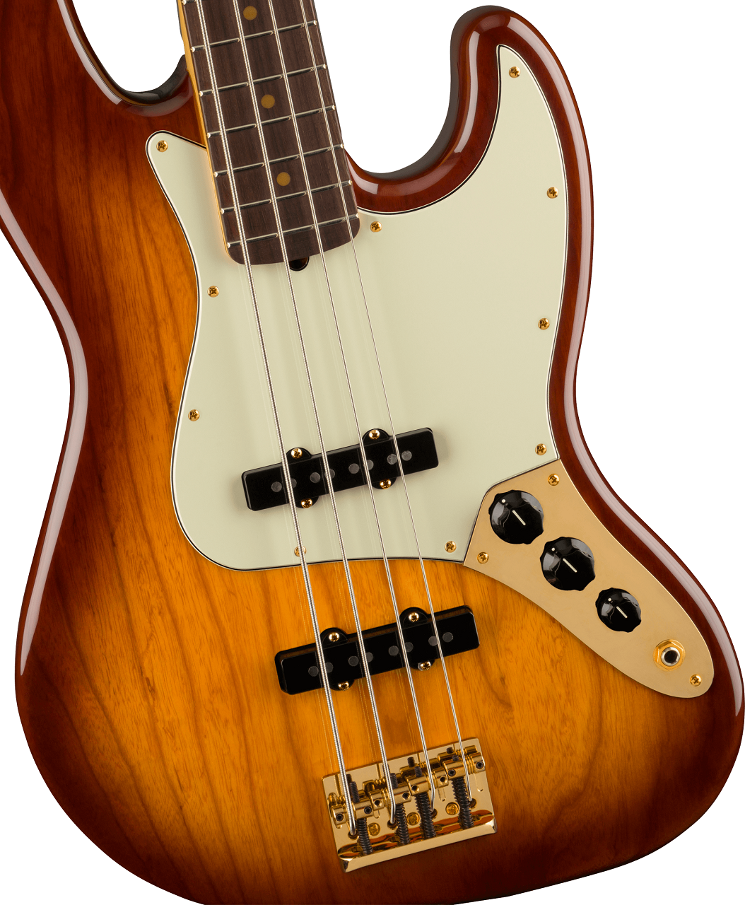 75th Anniversary Commemorative Jazz Bass®, 2-Color Bourbon Burst