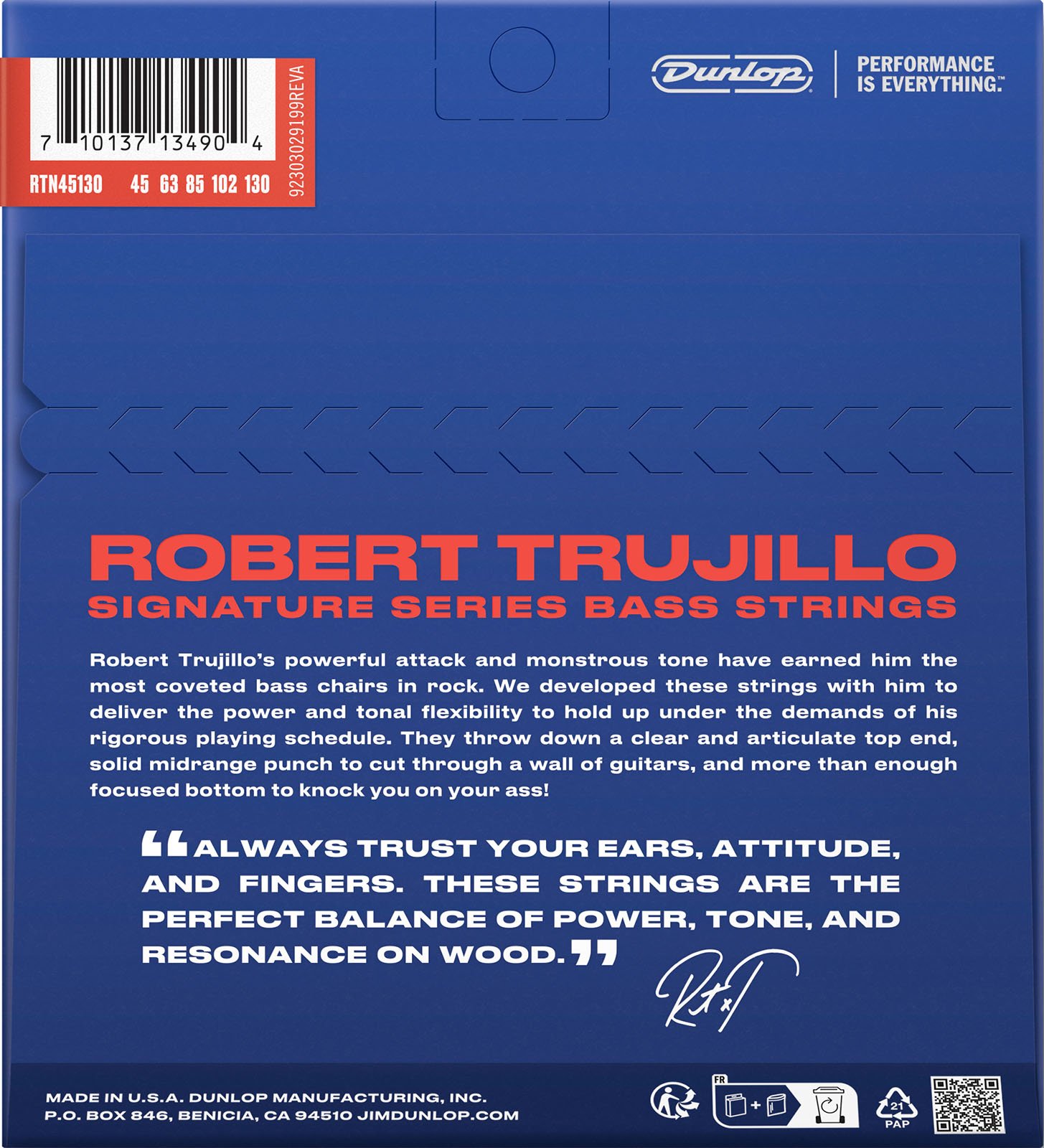 RTN45130 Robert Trujillo, Nickel Wound, Bass Strings 45-130