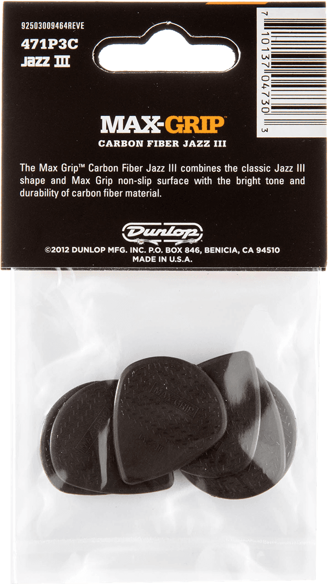 Max Grip Jazz III Carbon Player's Pack (6 Stck.)