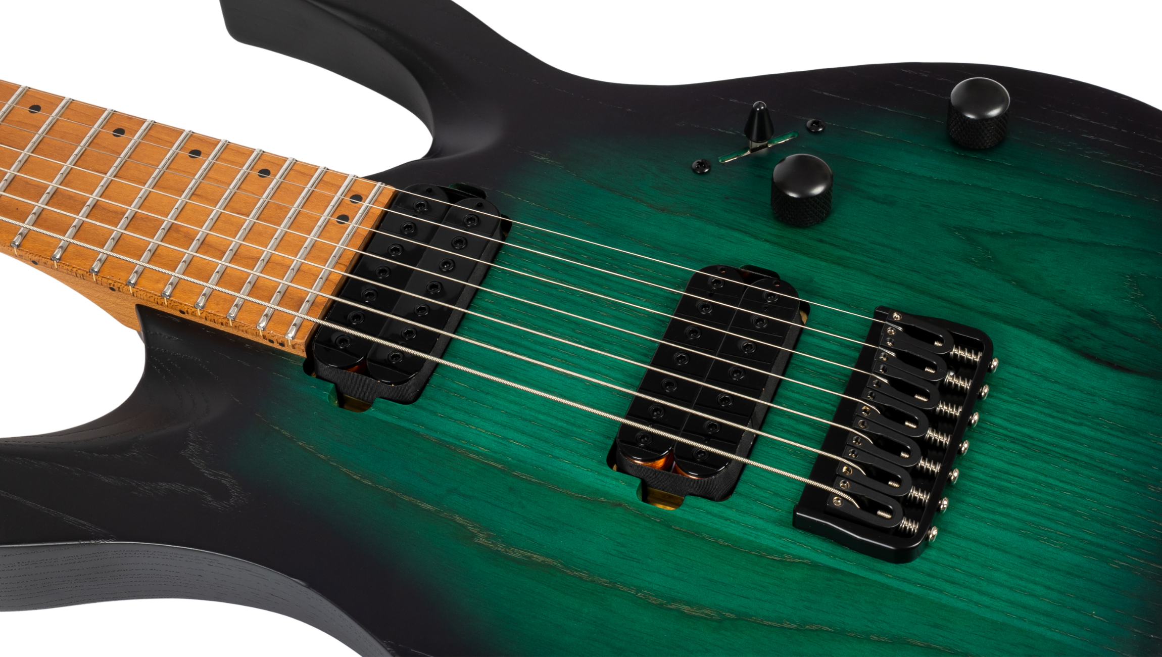 S-607 AGR 7-String E-Gitarre Swamp Ash Green Stainless Steel