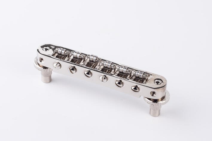 TP6R N - Standard Tune-O-Matic Bridge with Roller Saddles (Small Posts) - Nickel