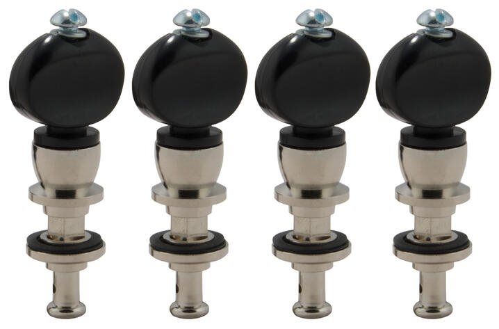75B Champion Banjo Pegs with Black Button - 4 pcs. - Nickel