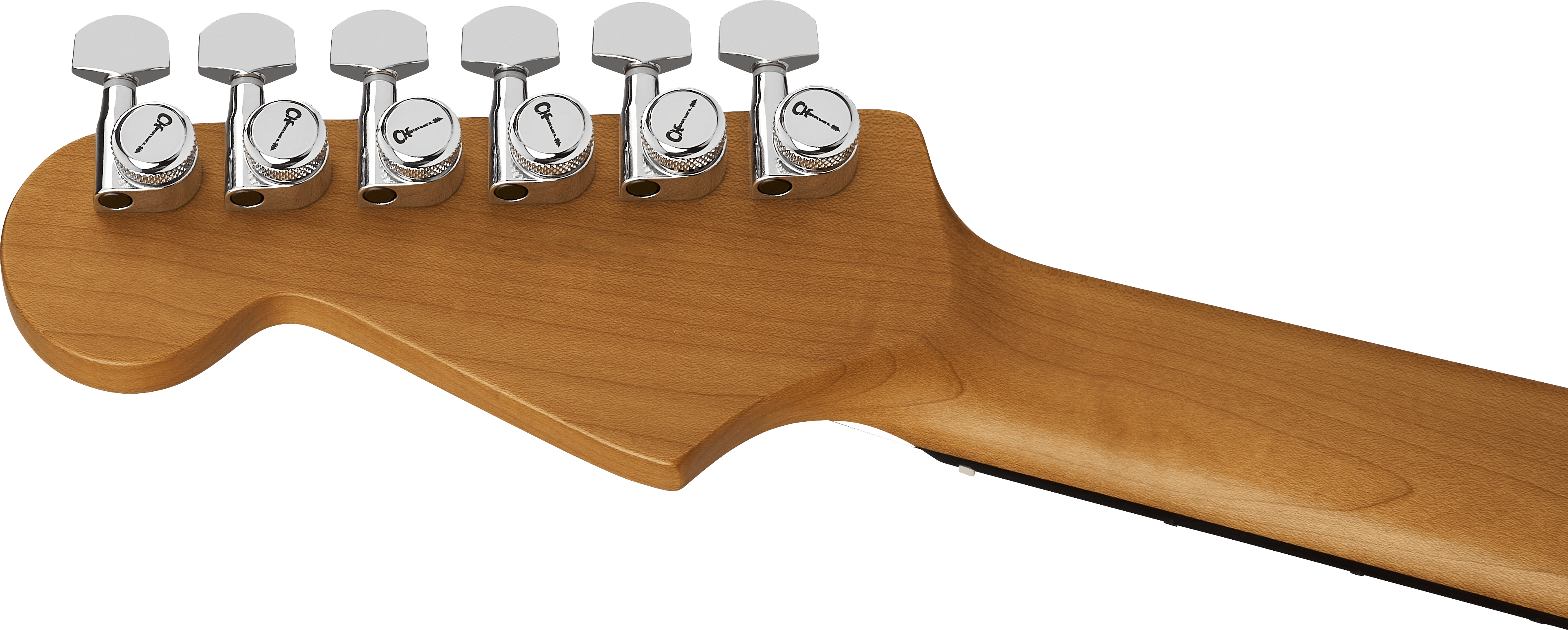 Gitarrenhals, Holz, Braun, Chrommechaniken, Klemmmechaniken