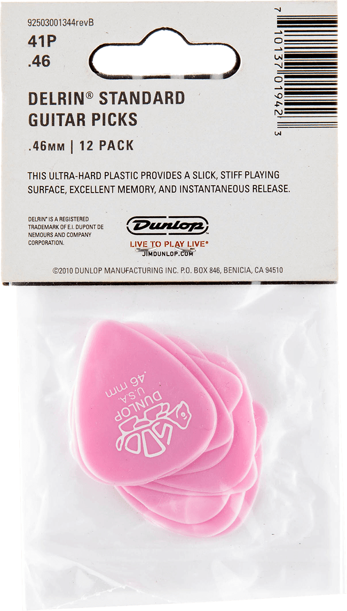 Plektrum Delrin 500, 0.46 mm, Player's Pack (12 Stck.)