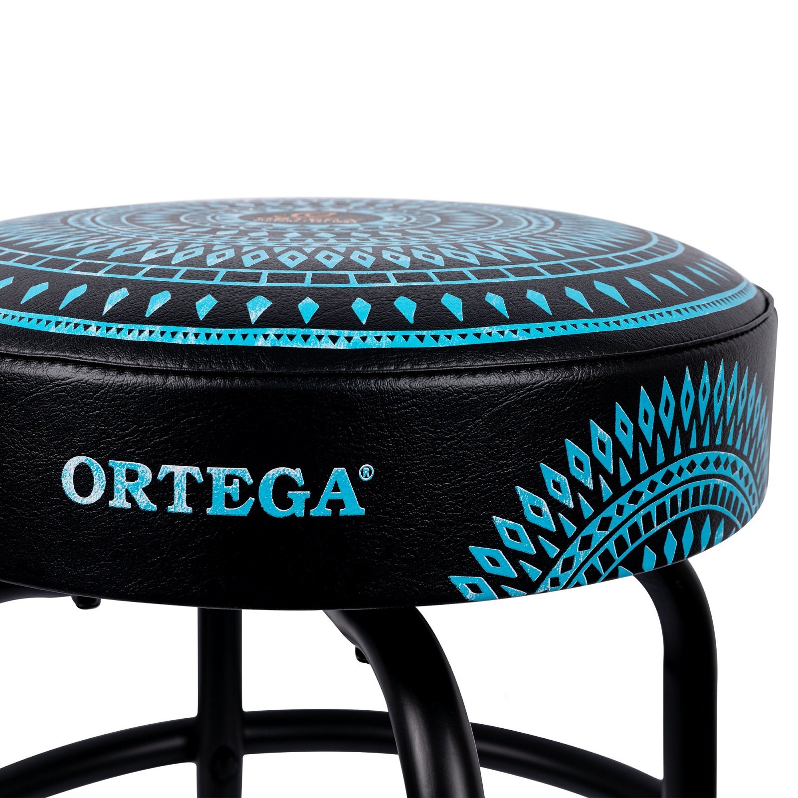 OBS24-BLKC 24" Bar Stool Blue Kaleidoscope