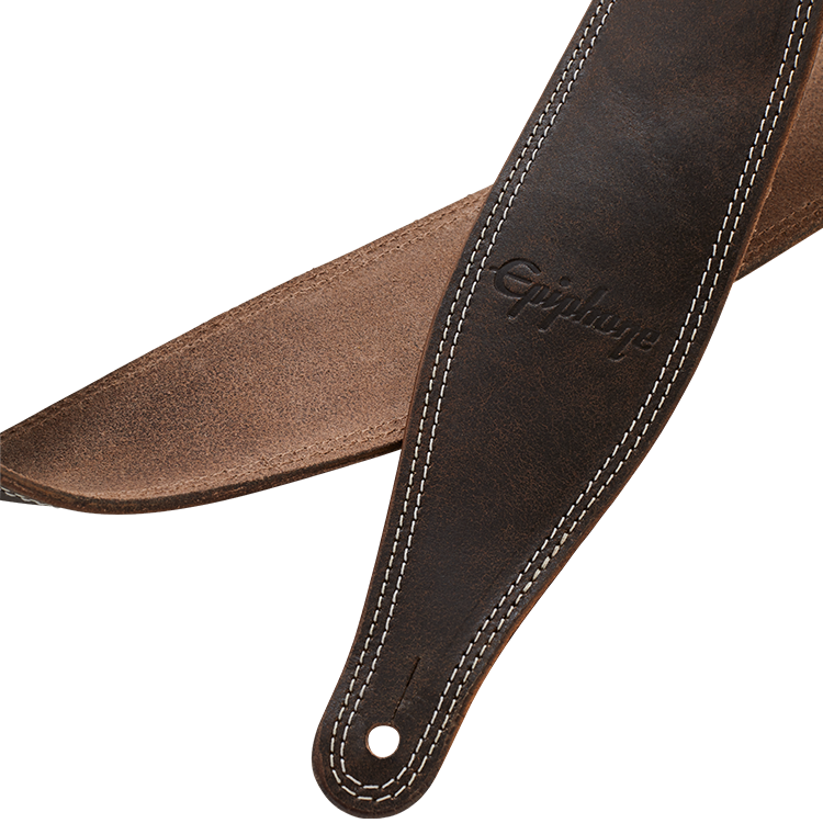 Premium Leather Guitar Strap Brown