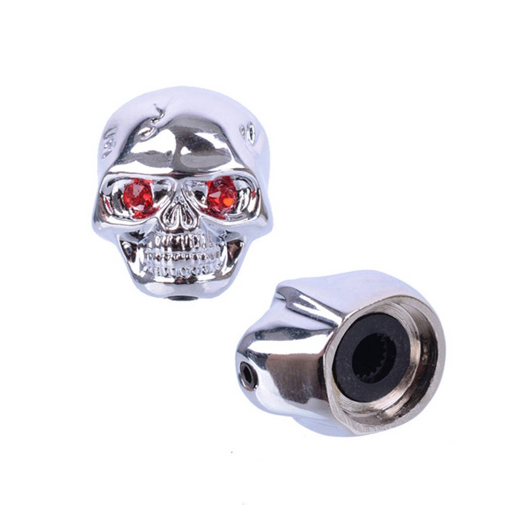 Guitar Knob Silver Skull