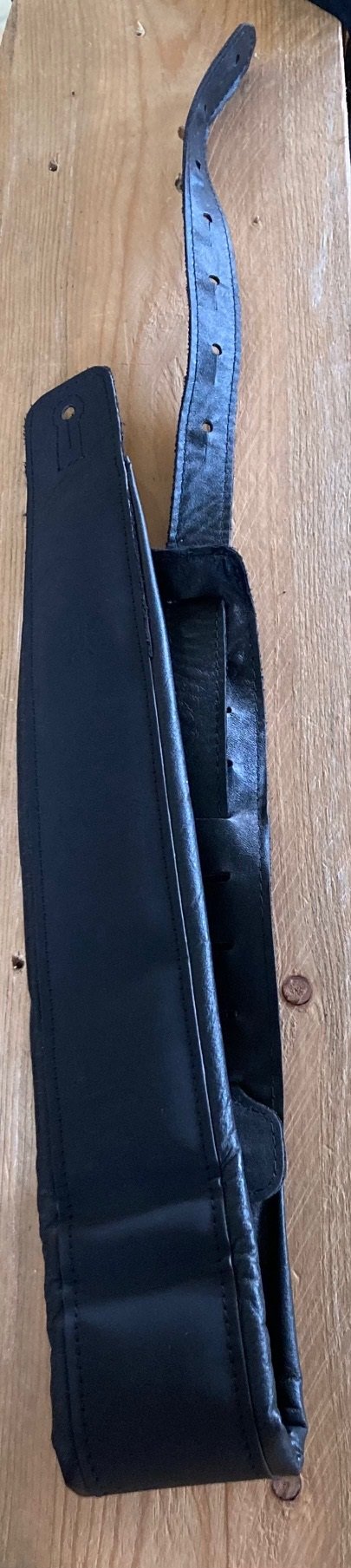 2,5" Ledergurt mit Padding Schwarz